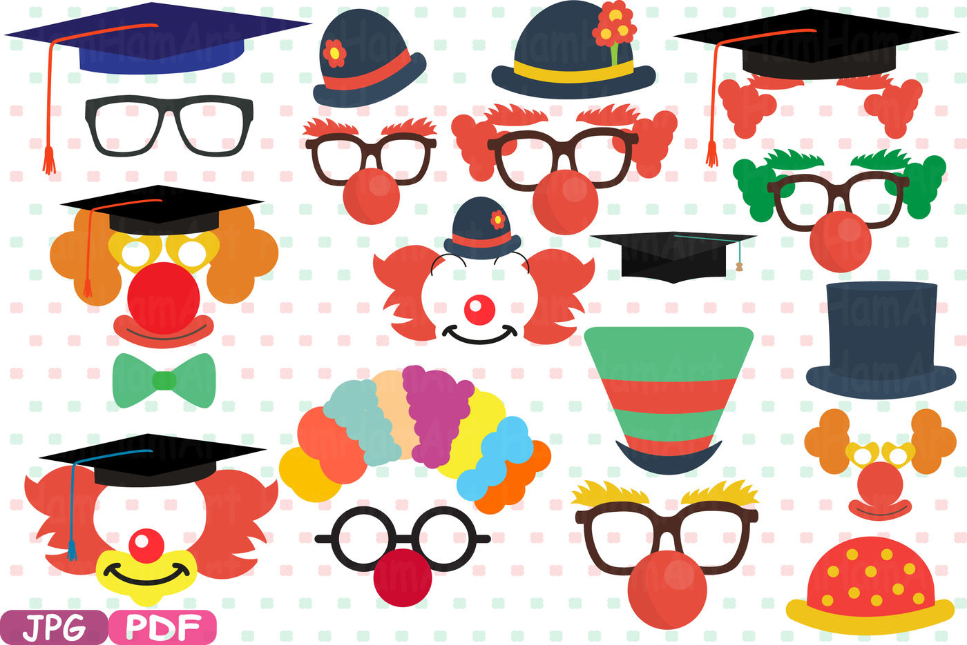 Circus clipart props. Party graduation photo booth