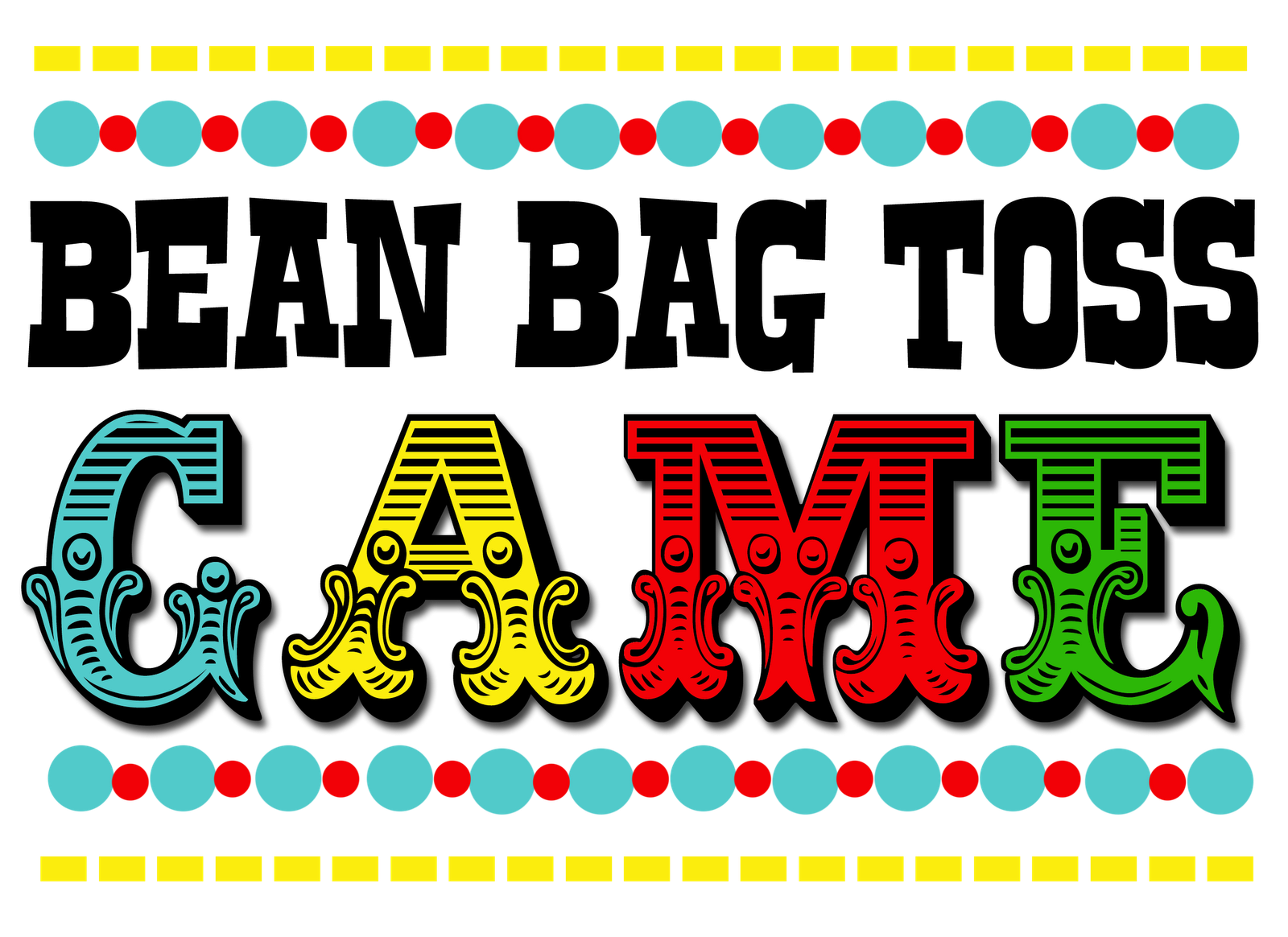 Printable carnival signs spring. Gaming clipart game booth