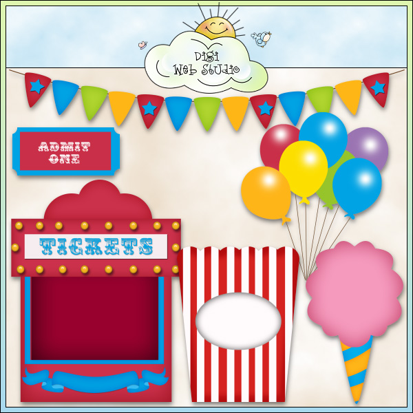 Resolution circus food concession. Clipart balloons stall