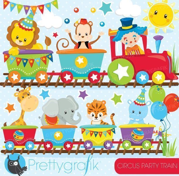 . Circus clipart train