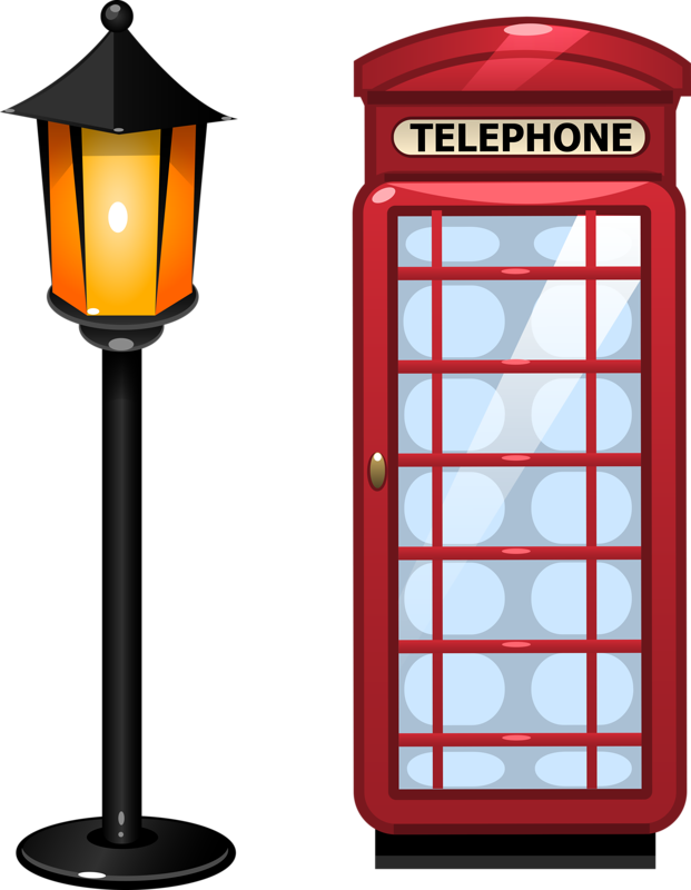 Great britain set png. English clipart phone booth
