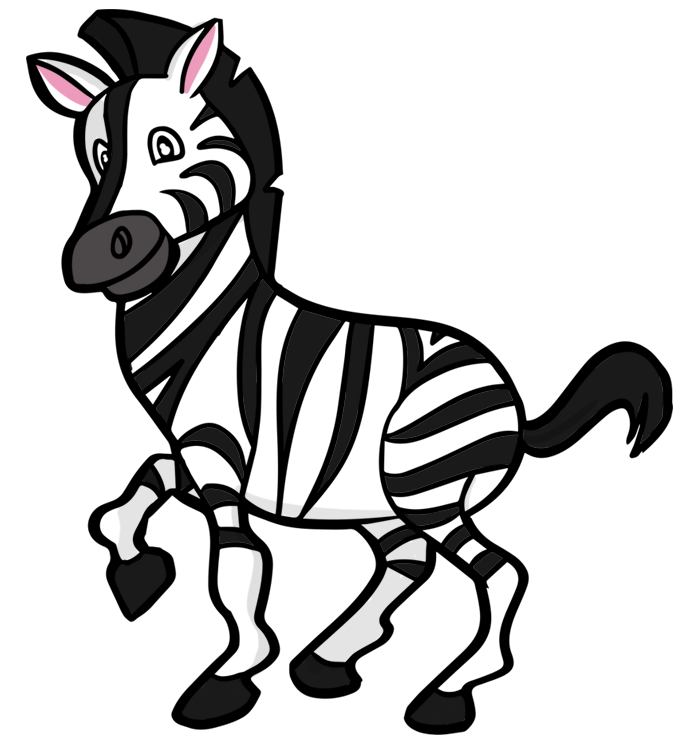 Clipart zebra colorful zebra. Circus free collection download