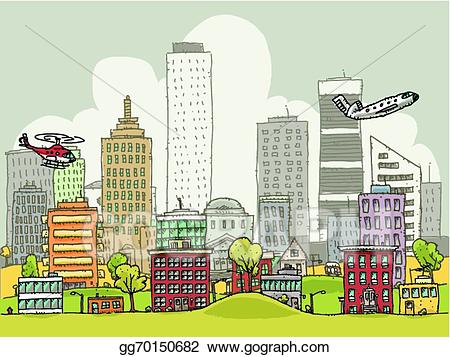 city clipart busy