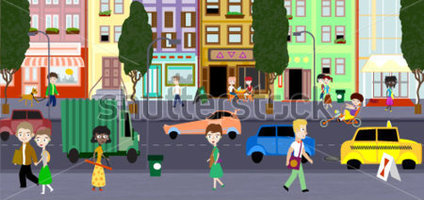 city clipart busy