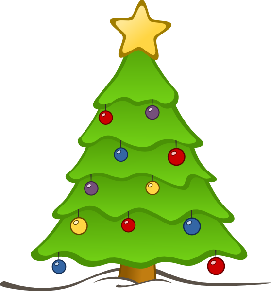 clipart leaves christmas tree