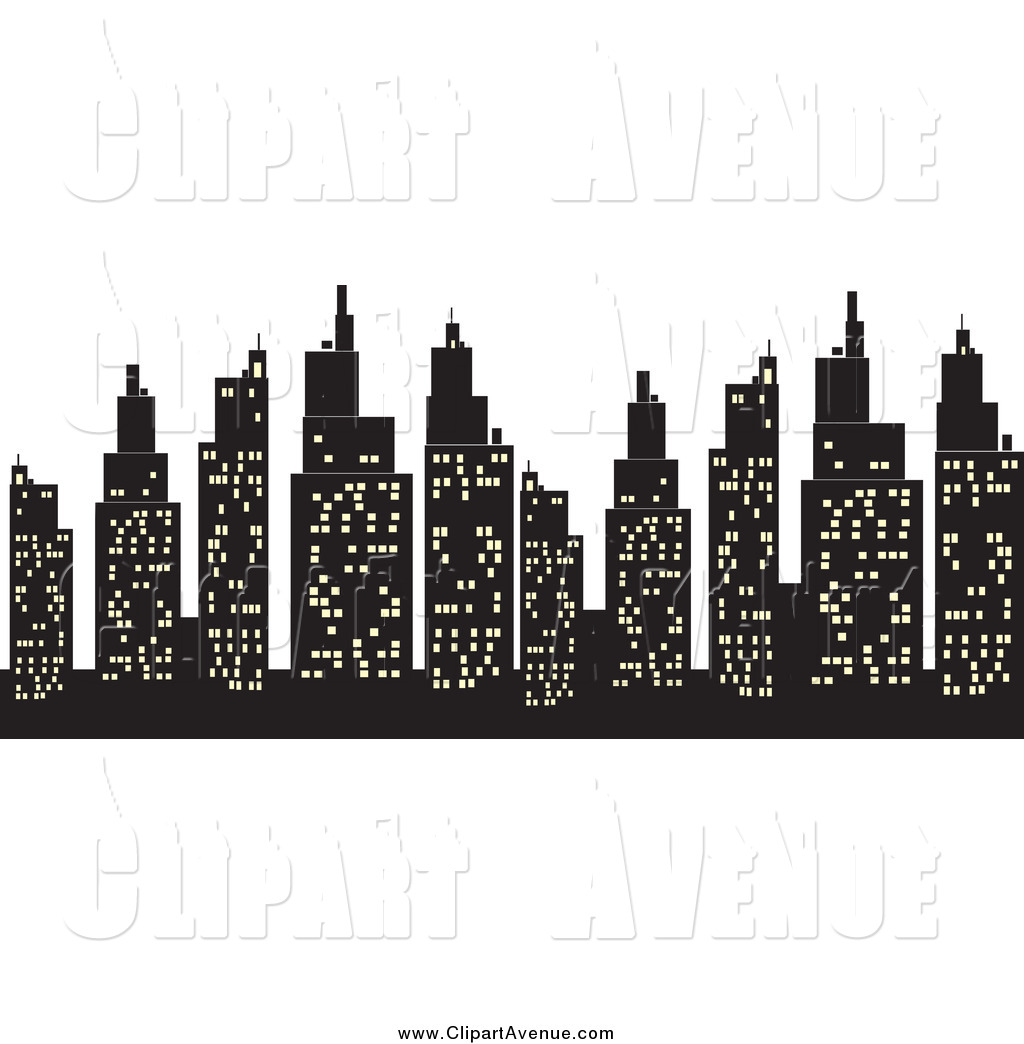 skyline clipart city light