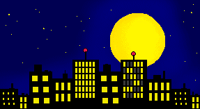 night clipart city