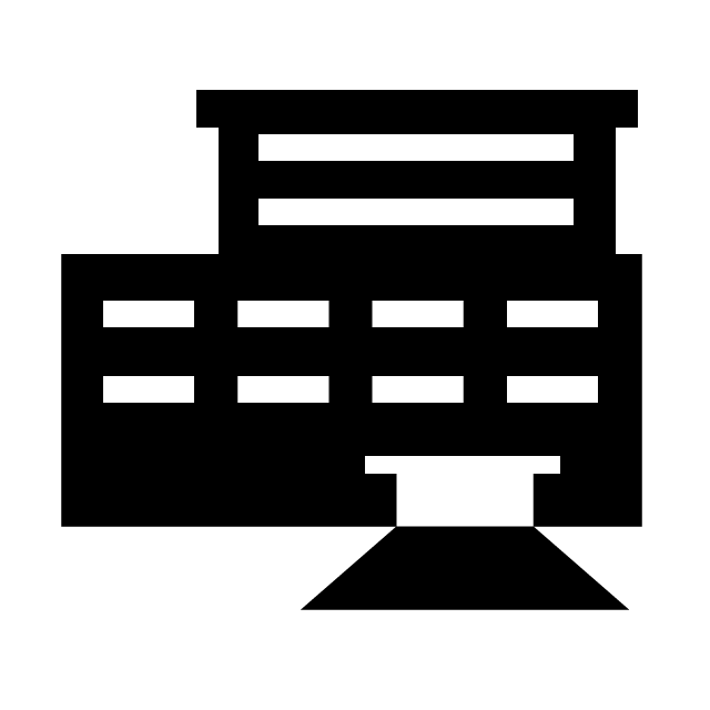 Gas clipart map symbol. City hall icon free