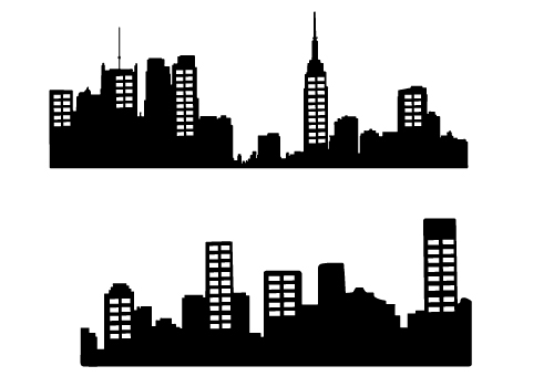 city clipart outlines