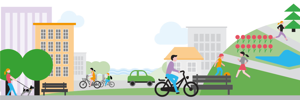  keys to healthier. City clipart physical environment