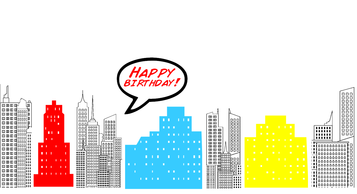 city clipart superhero