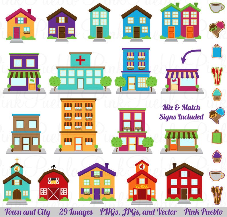 city clipart town
