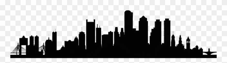 Cityscape clipart city boston. Skyline silhouette at getdrawings