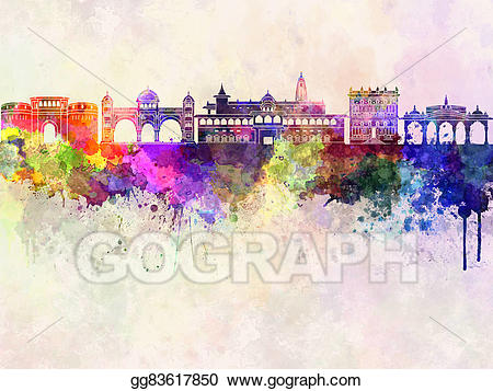 Cityscape clipart city pune. Stock illustrations skyline in