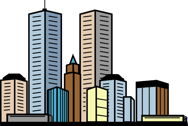 With skyscrapers png svg. Cityscape clipart cityline