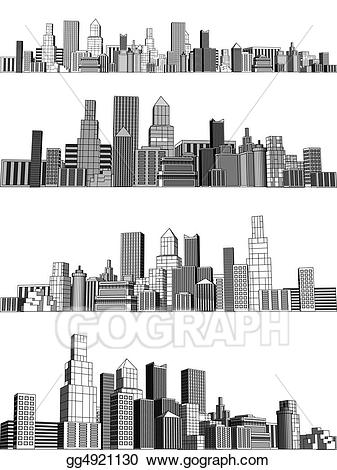 Cityscape clipart generic. Stock illustration city blocks