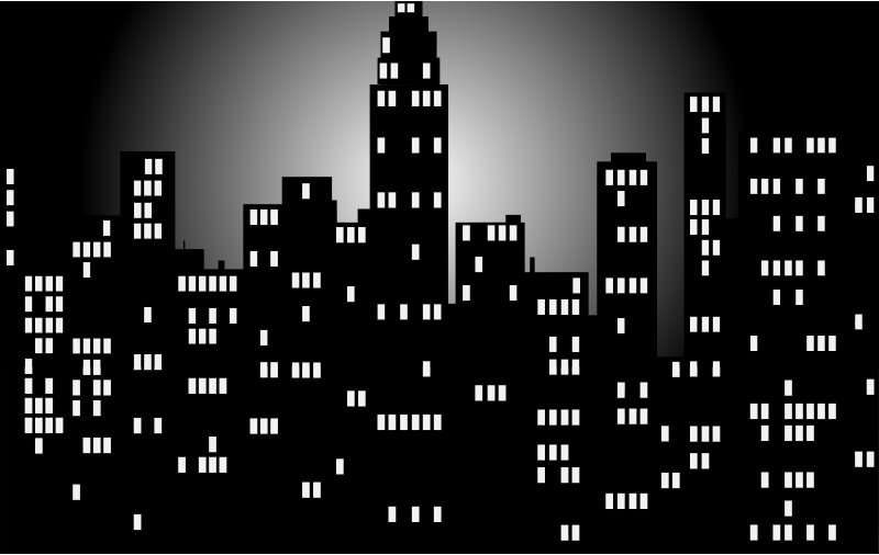 cityscape clipart night time
