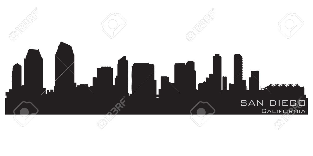Cityscape clipart skyline san diego. Silhouette vector google search