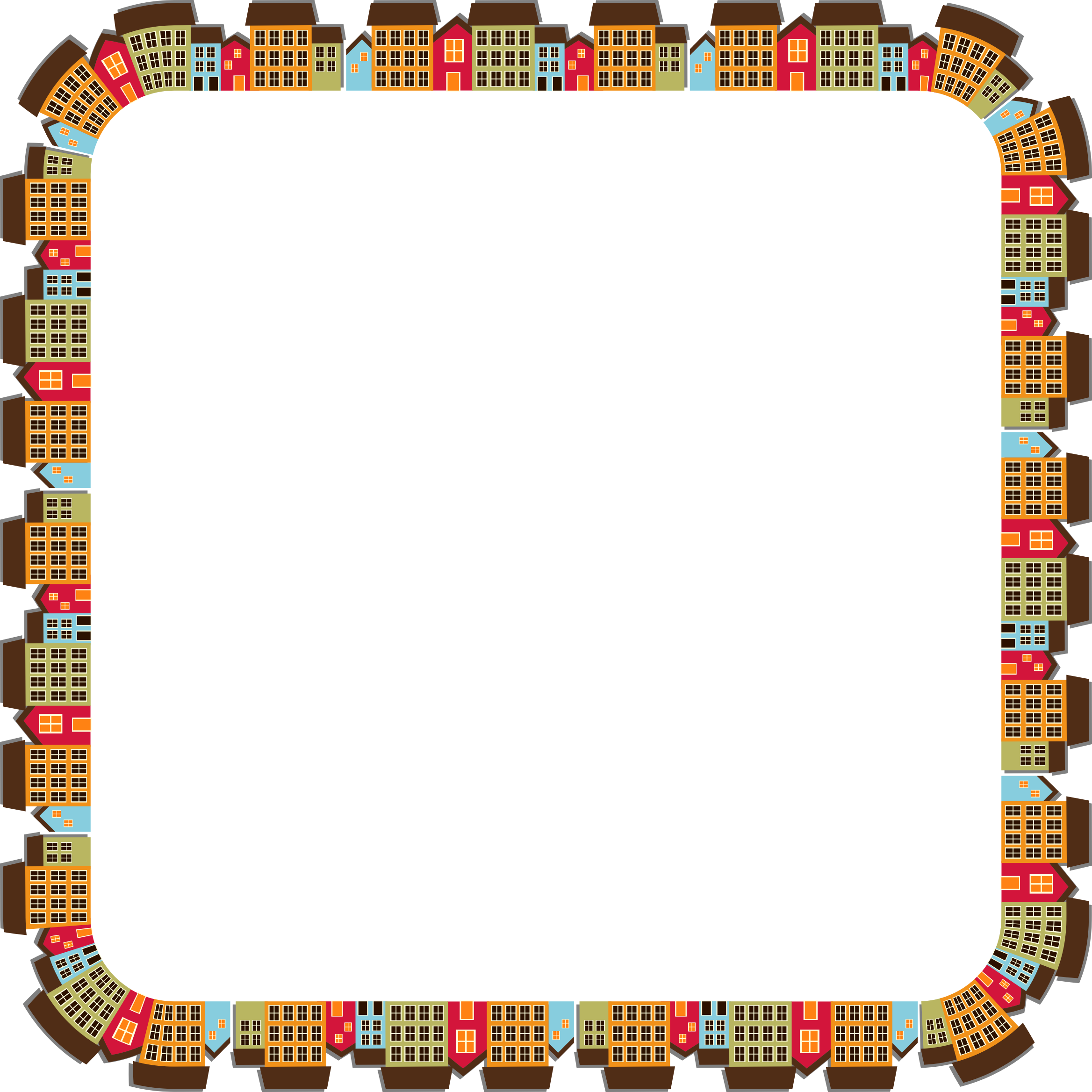 Cityscape clipart small town. Quadrilateral big image png