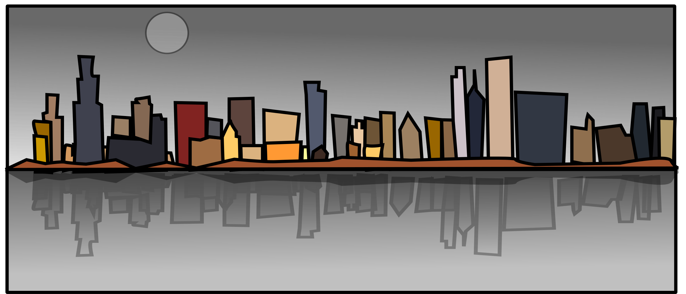 skyline clipart waterfront