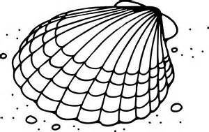 clam clipart black and white