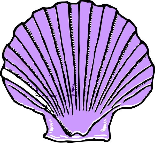 clam clipart blue seashell