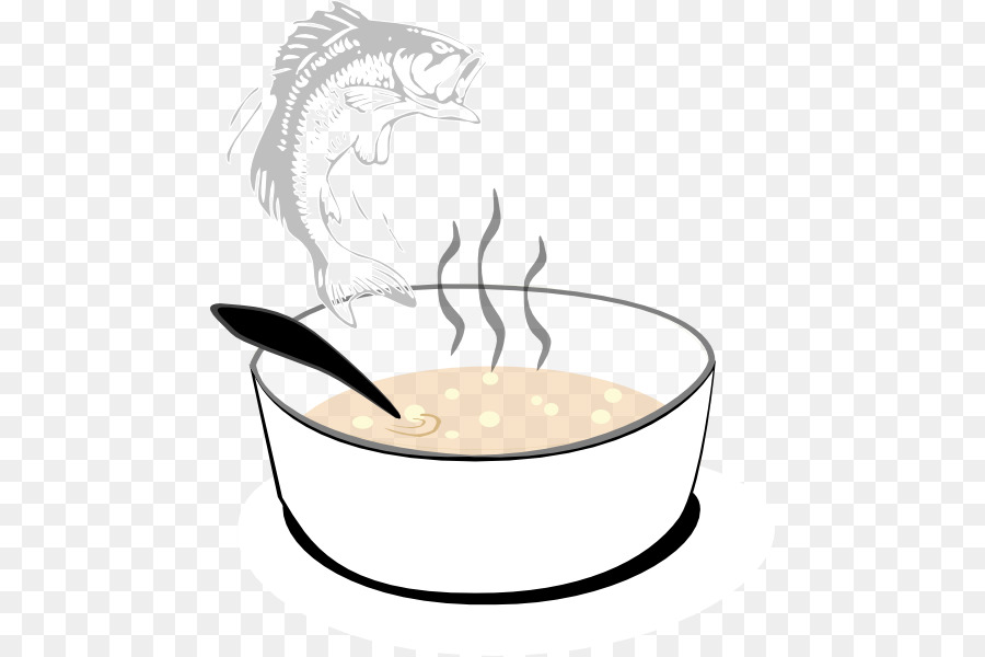Cartoon soup fish food. Seafood clipart clam chowder