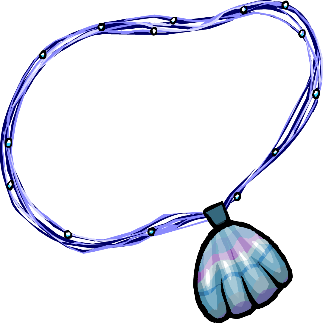 Pearl clipart shel. Shell necklace club penguin