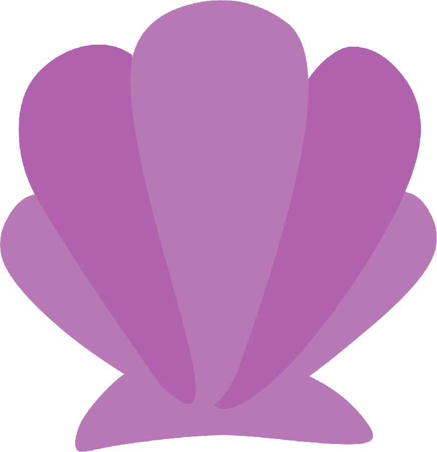 purple clipart seashell