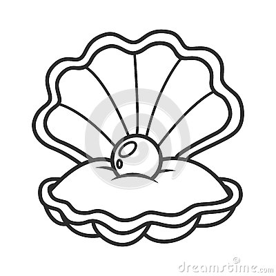 clam clipart open