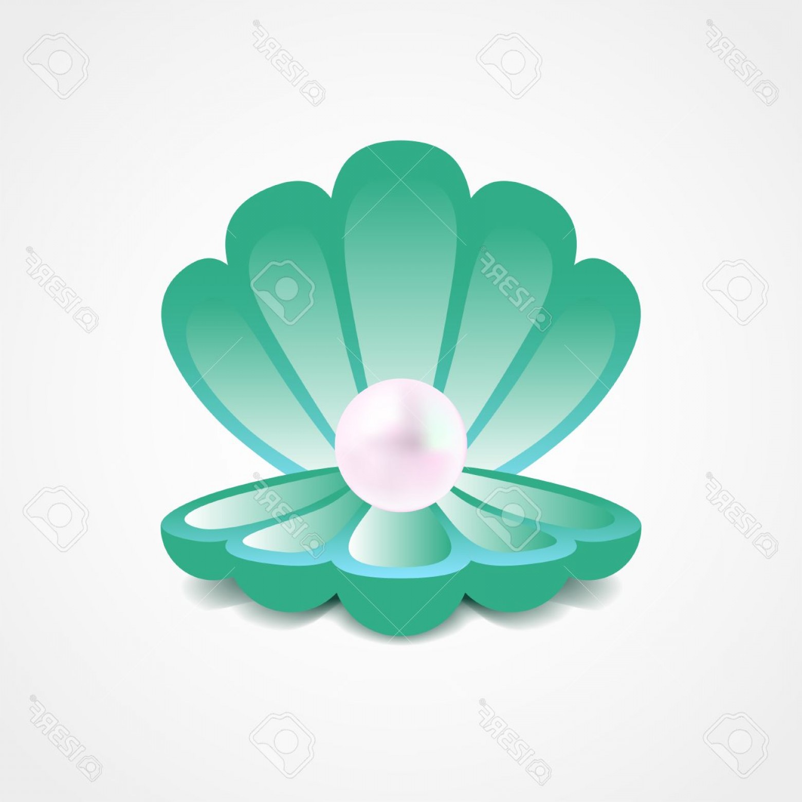pearl clipart clamshell