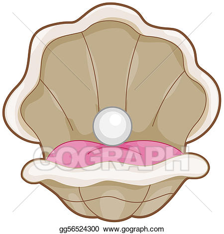 clam clipart pearl