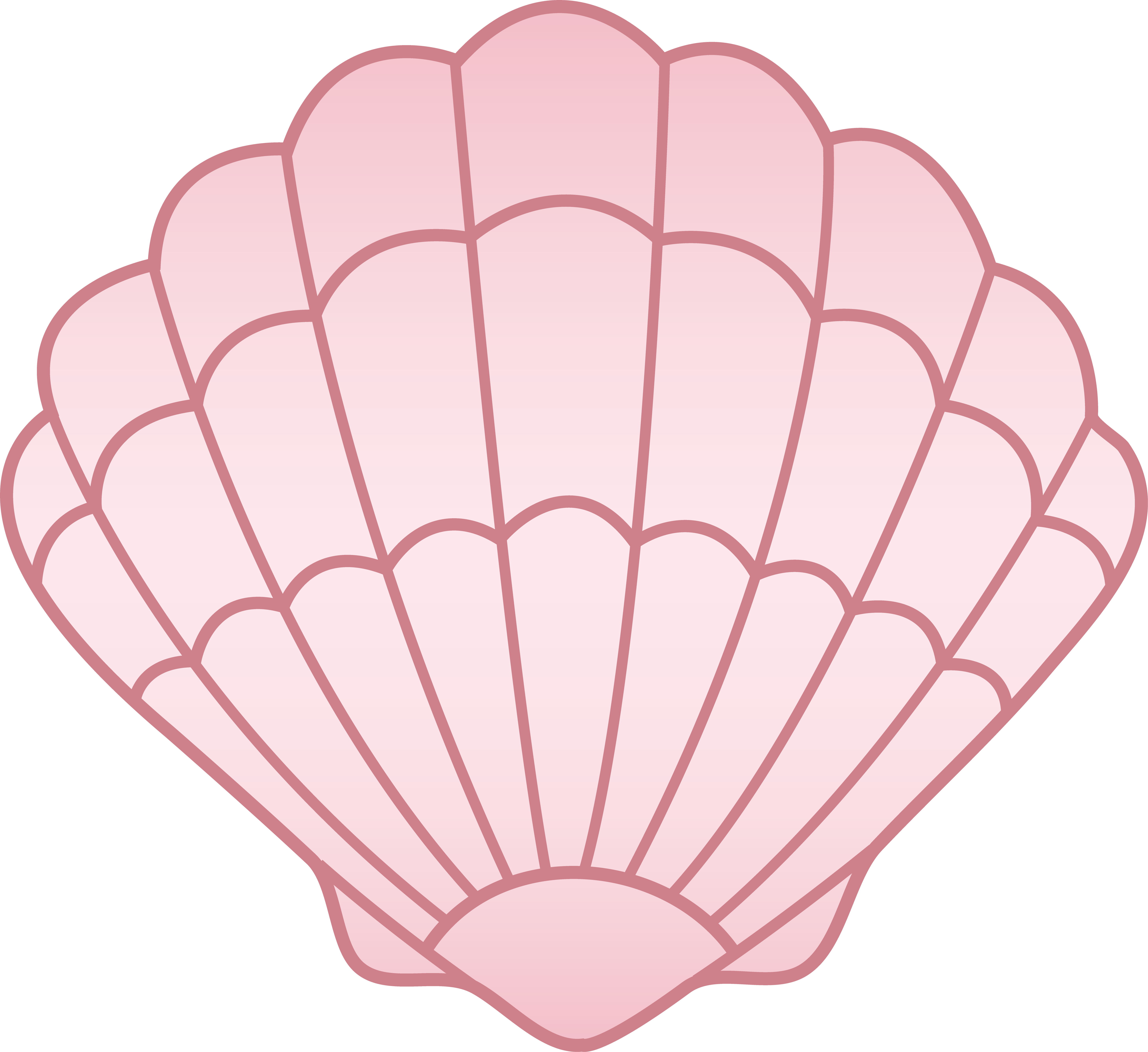 Pink seashell free clip. Pearl clipart clam