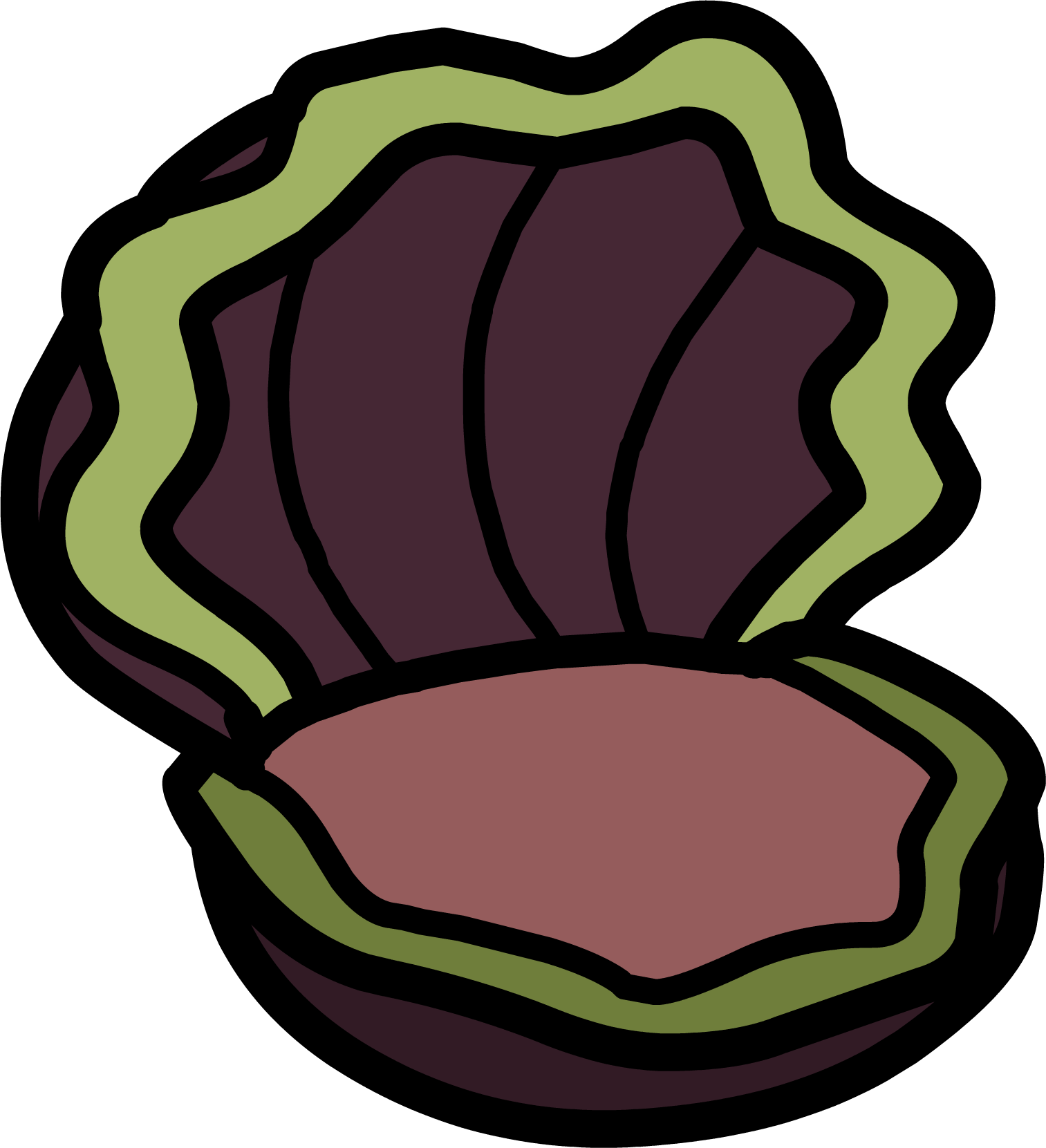 clam clipart sea plant