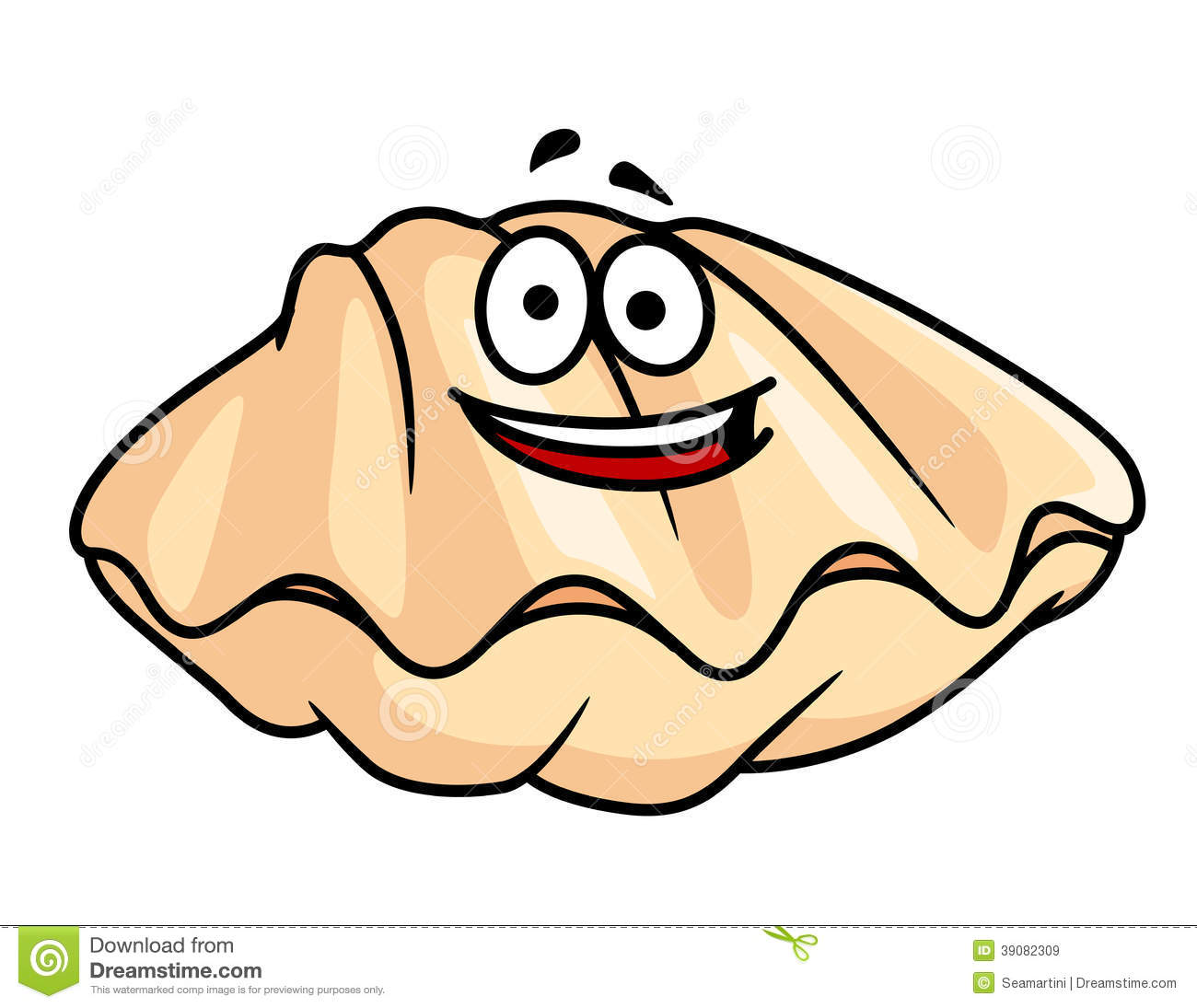clam clipart yellow