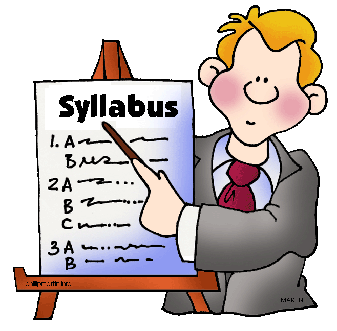 Syllabus or game rules. Writer clipart question paper