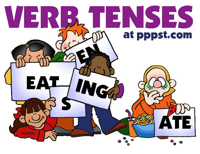 Verb tenses free presentations. Young clipart degree adjective