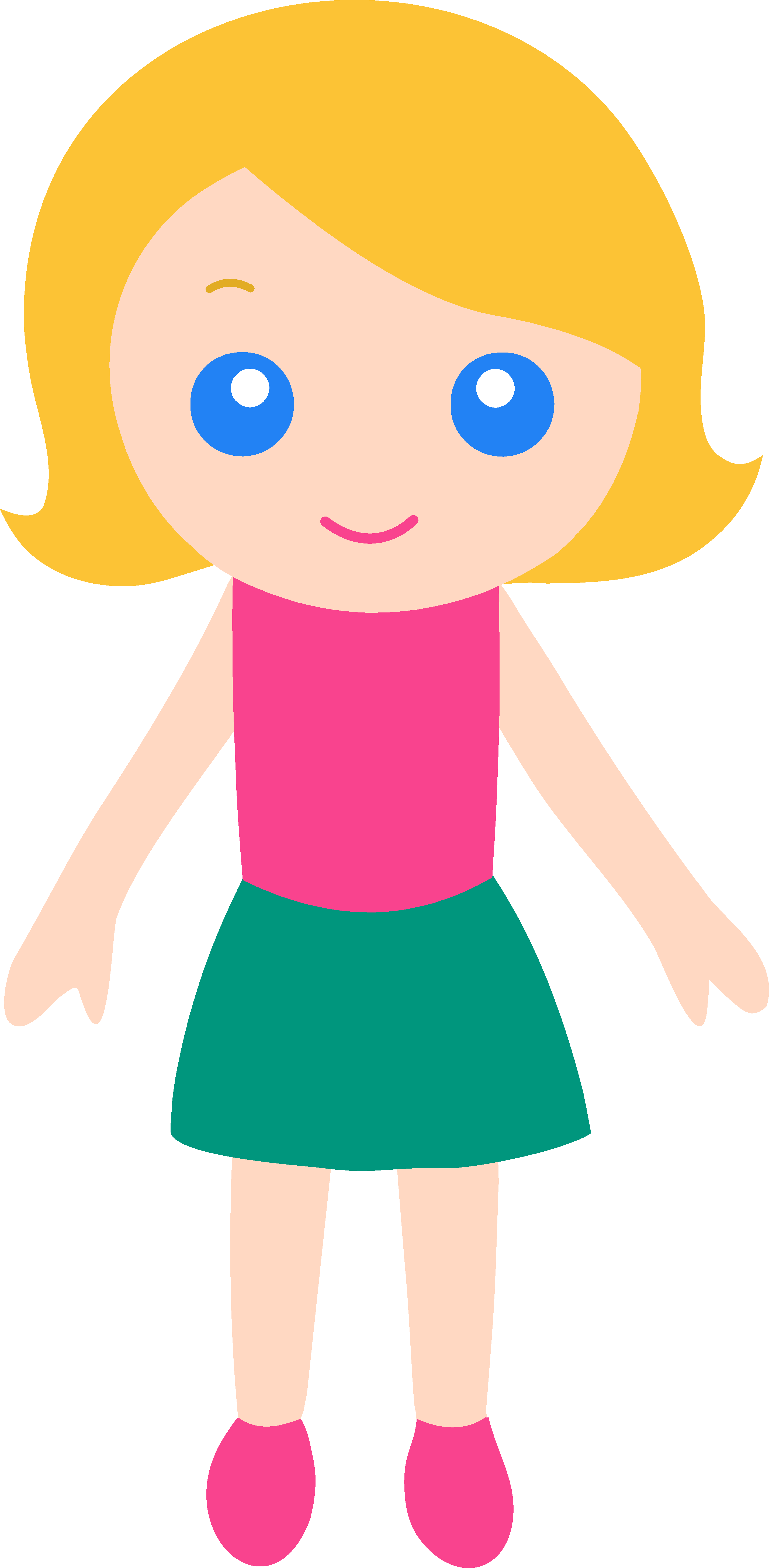 Free blonde woman cliparts. Coat clipart little girl