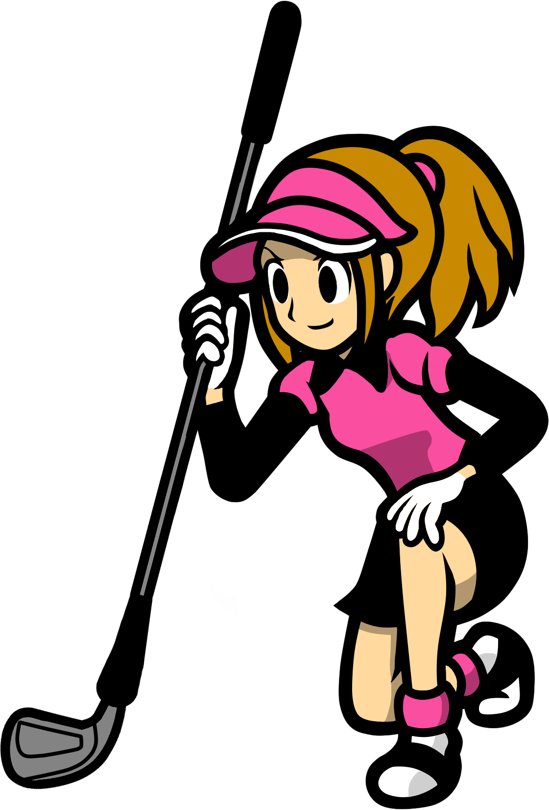 Image female golfer wii. Golfing clipart golf winner