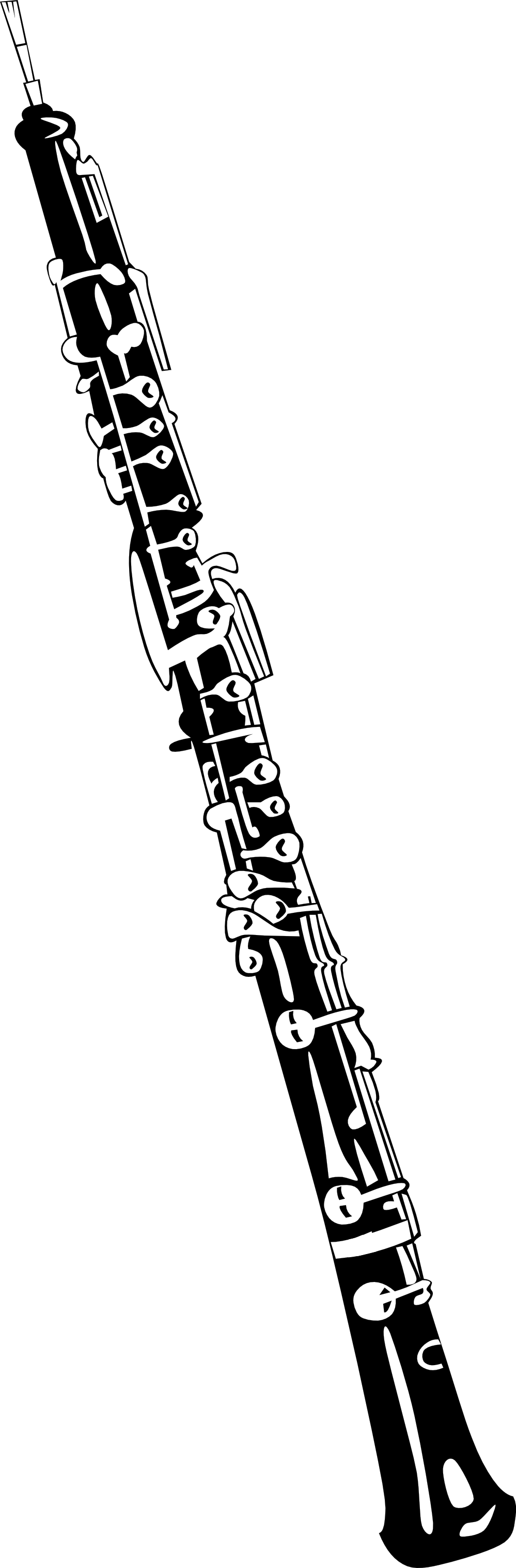 Oboe panda free images. Clarinet clipart silhouette