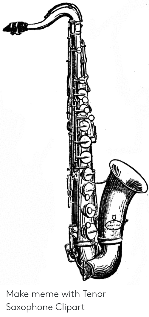 Clarinet clipart tenor sax. Make meme with saxophone