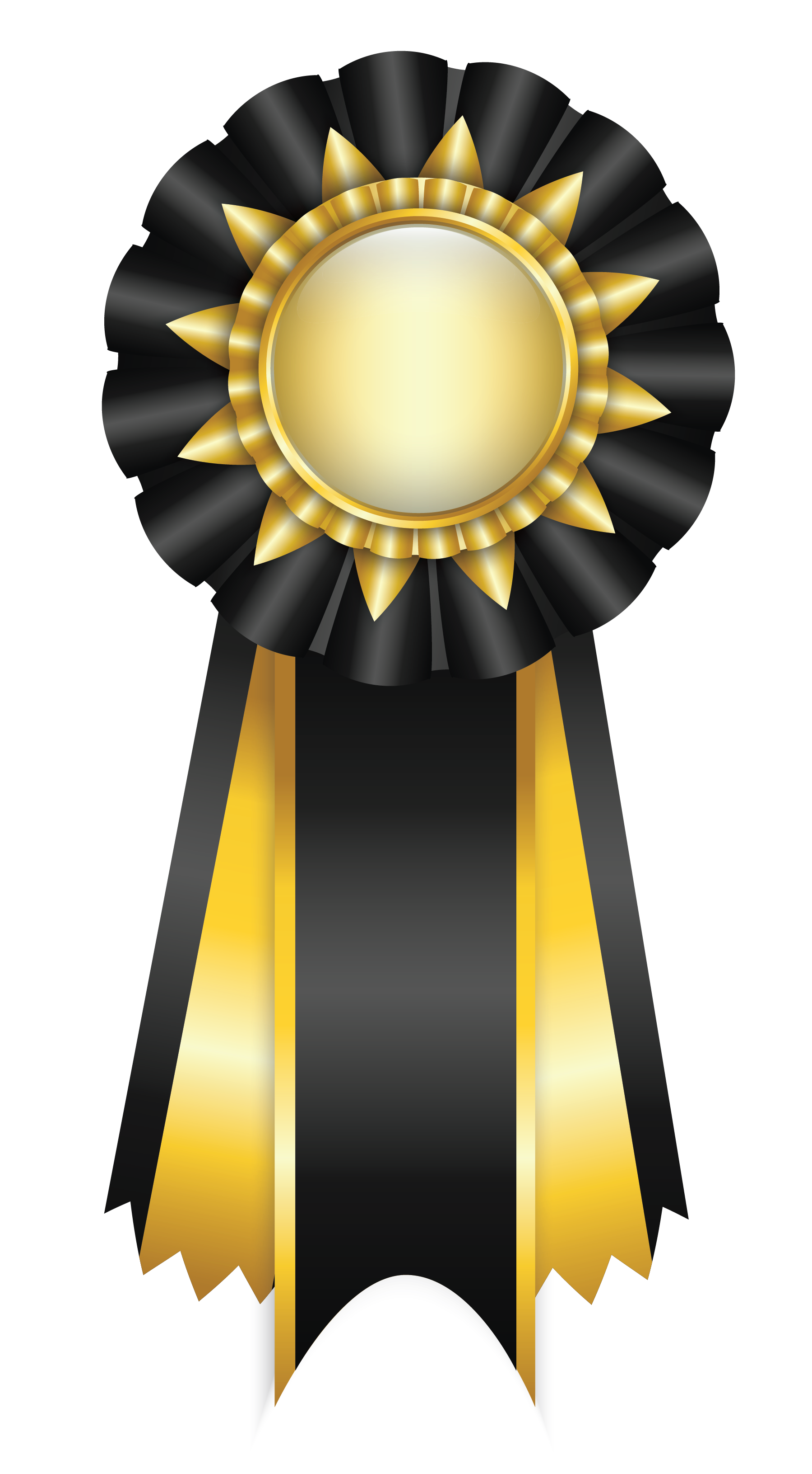 Prize clipart appreciation award. Black rosette ribbon png