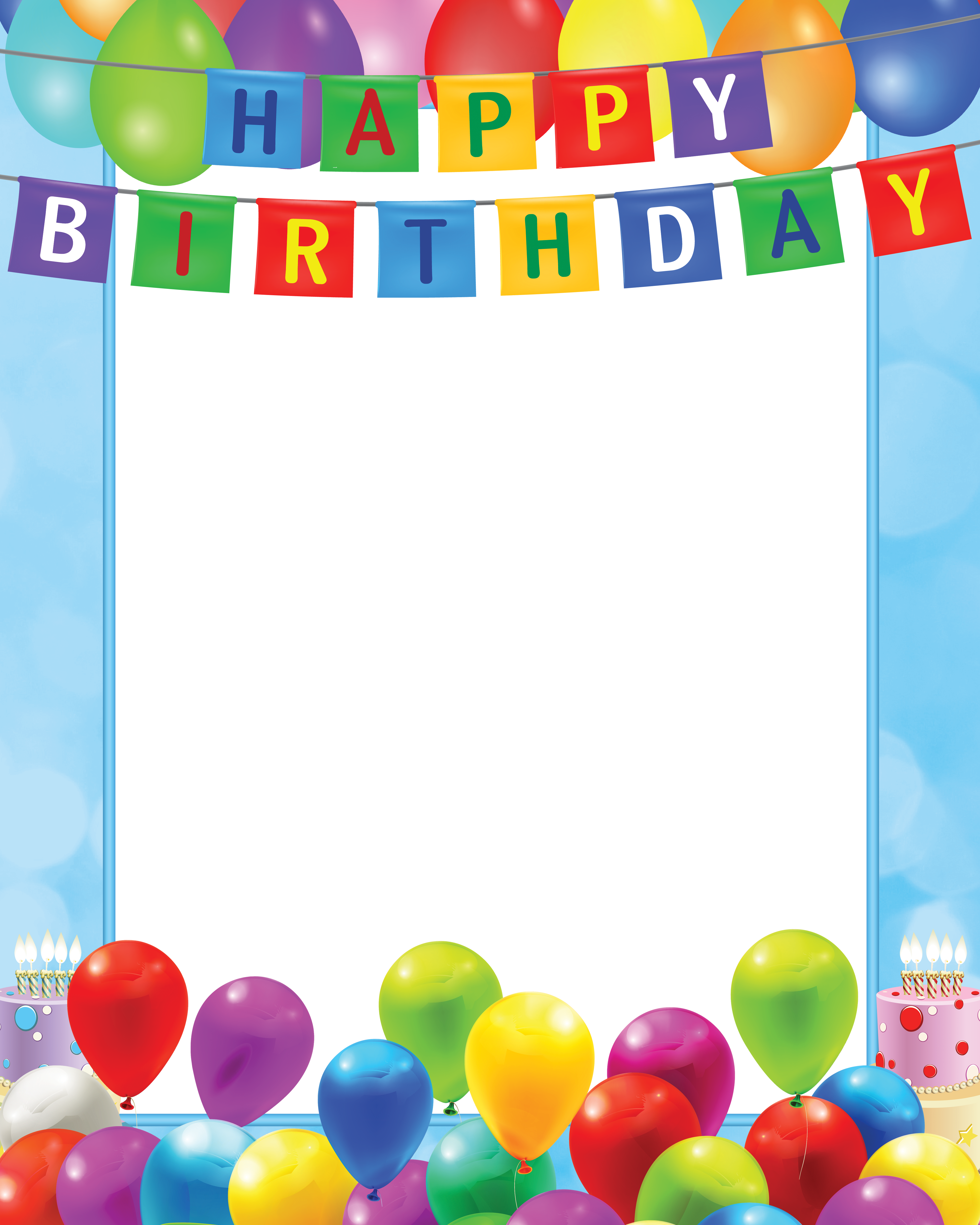 Happy birthday transparent png. Clipart frame celebration