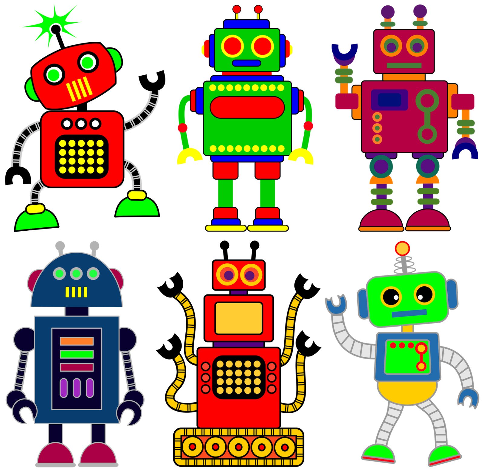 Words clipart classroom. Robot for your project