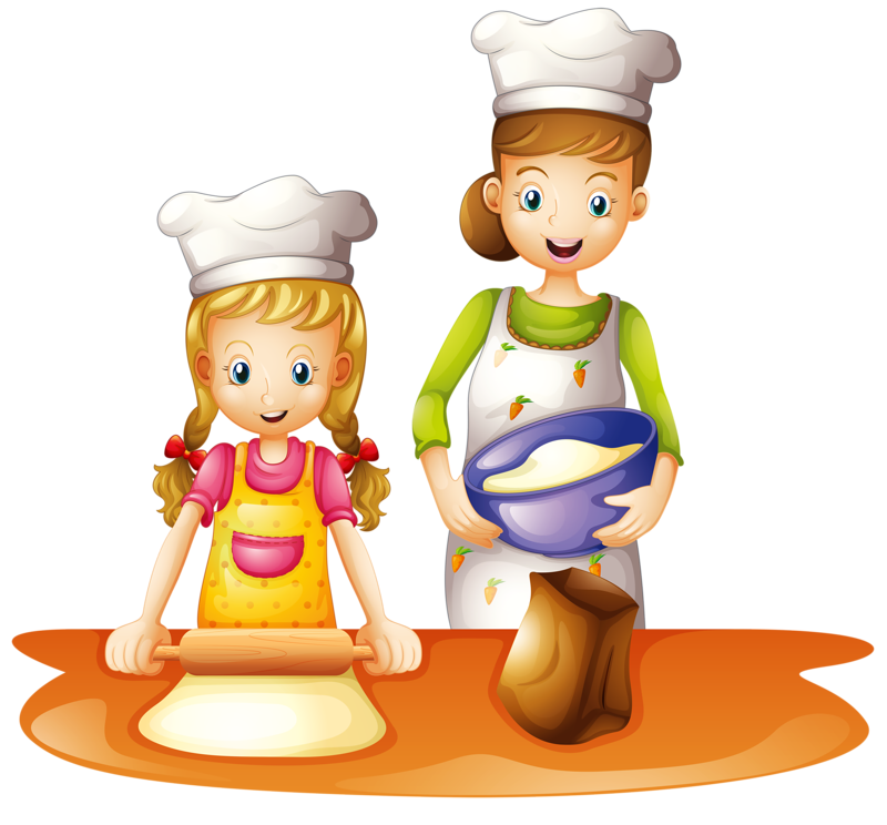 clipart kids baking