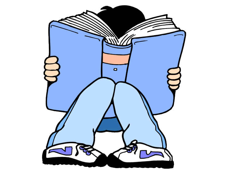 sit clipart silent reading