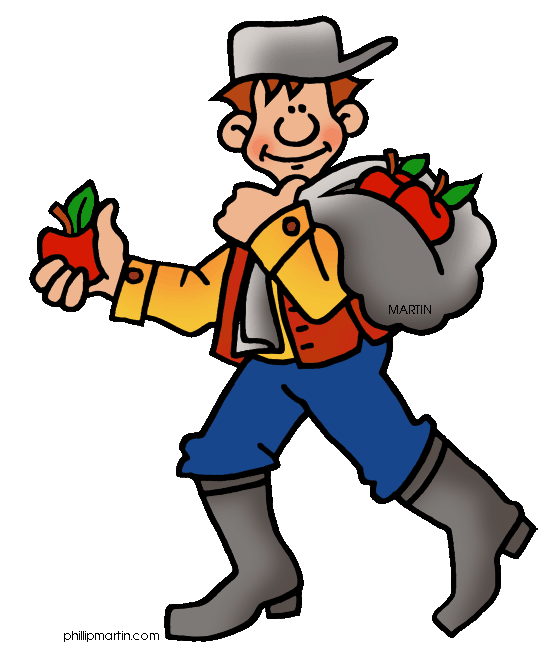 Of johnny appleseed travels. Clipart map journey