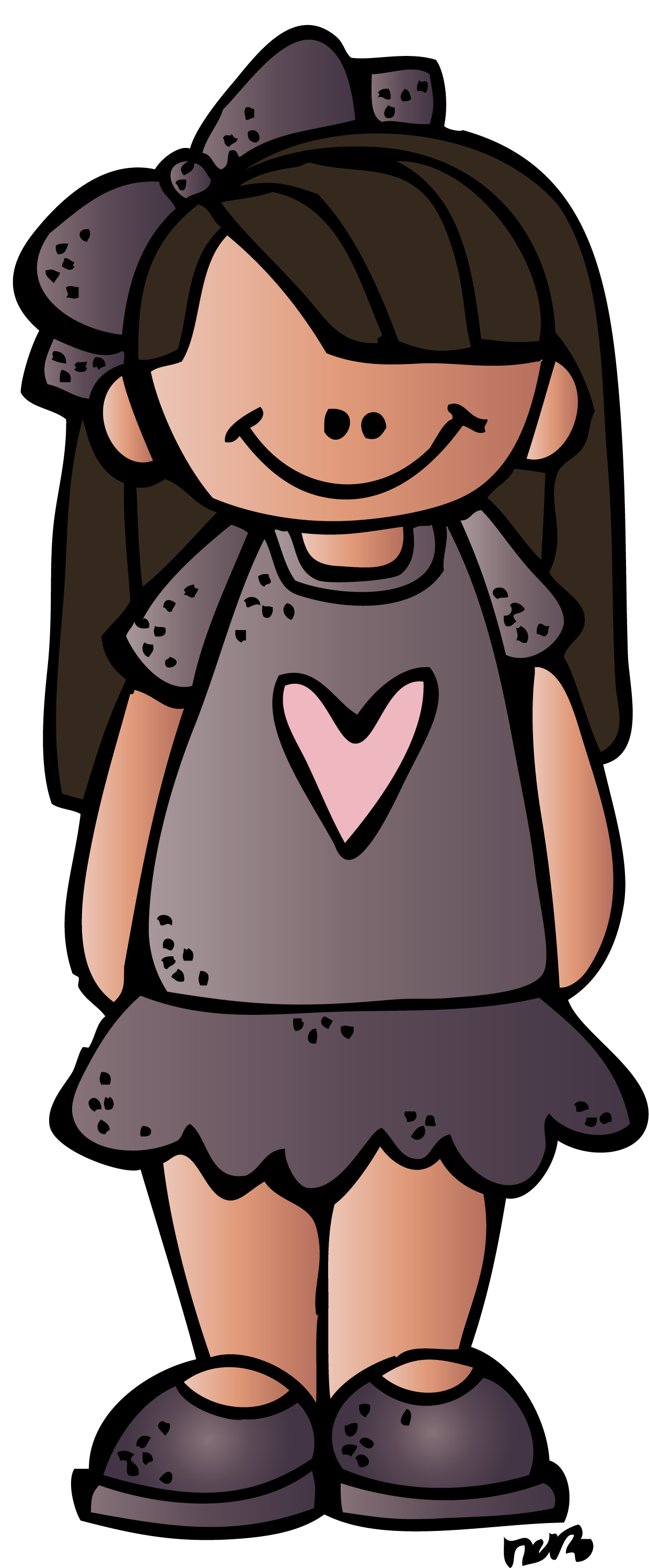 Clipart park kid girl two. Ts c melonheadz colored