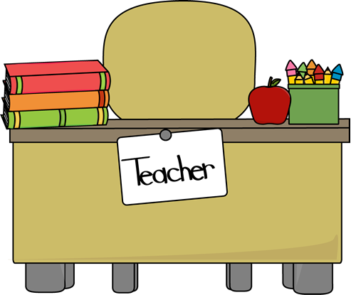 clipart teacher table