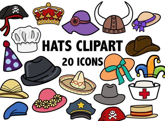 Hats clipart printable. Party hat hand drawn